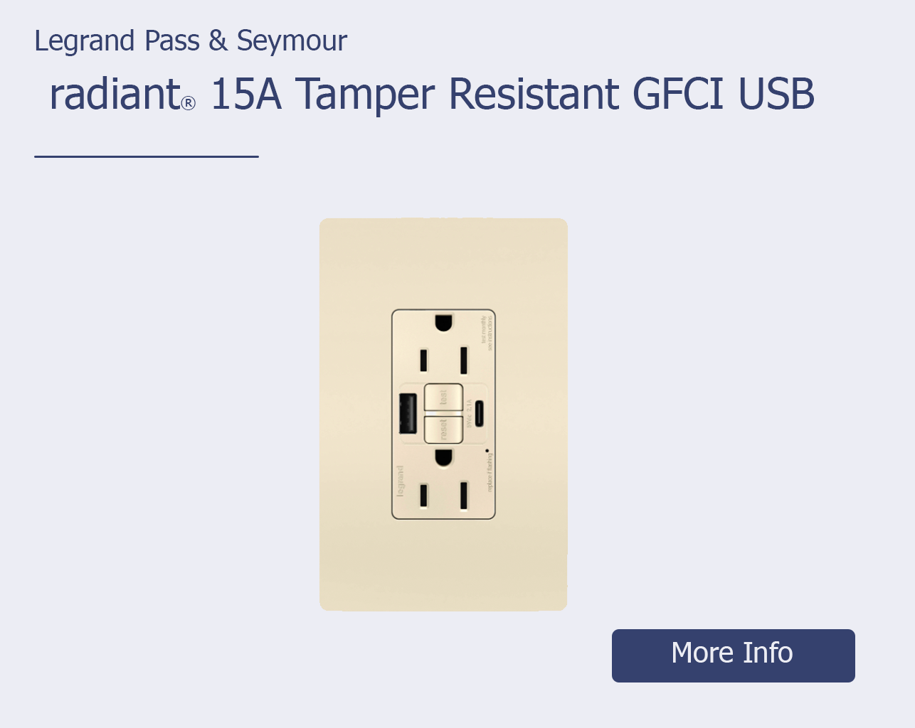 brazill.com – Residential – Legrand P&S – Tamper Resistant USB GFCI – Grey