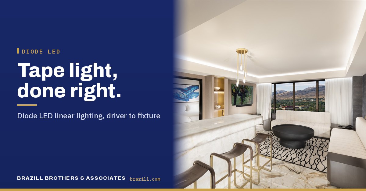 Hotel suite with LED cove lighting