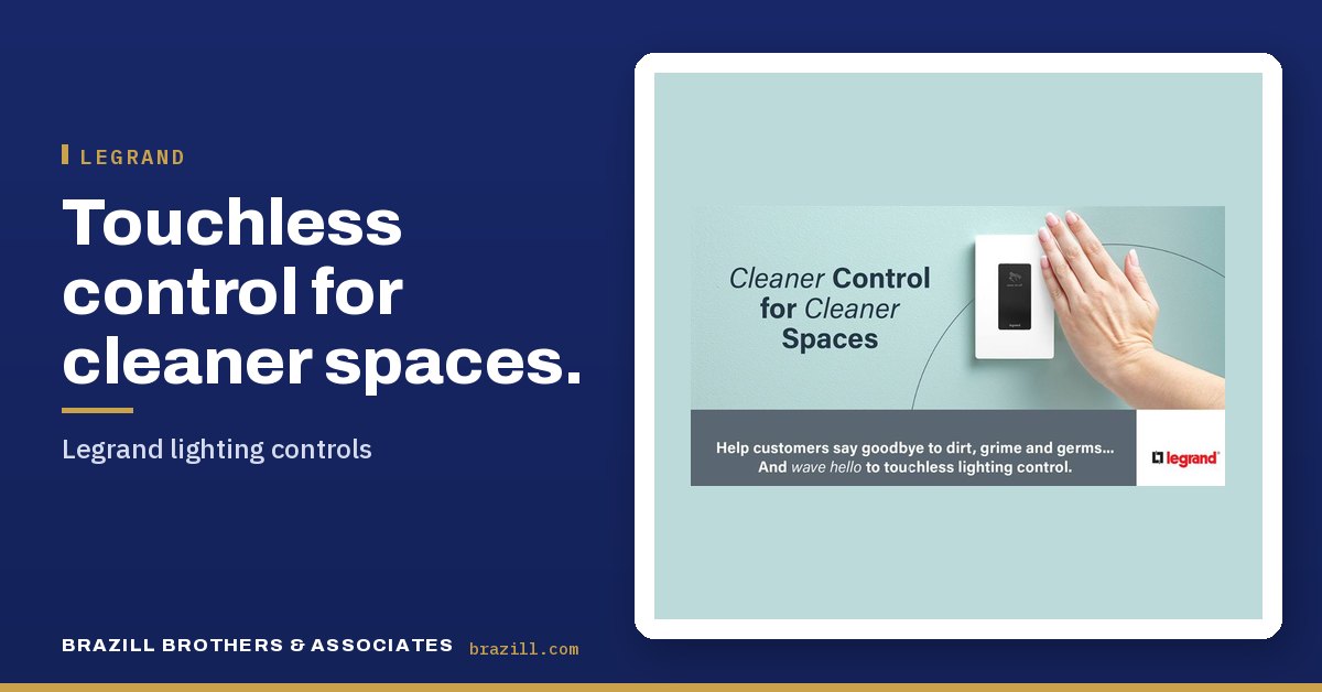 Touchless control for cleaner spaces: Legrand lighting controls