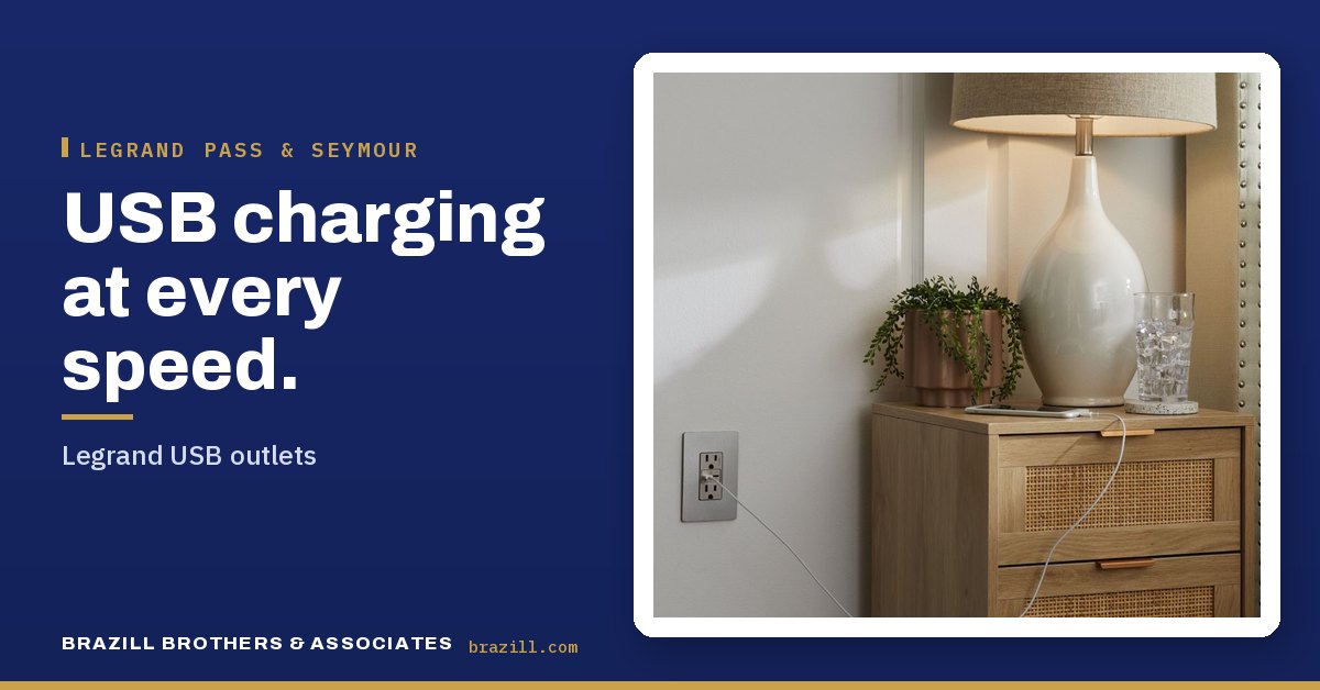 USB charging at every speed: Legrand USB outlets